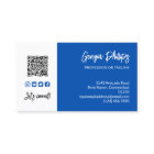 Cobalt Blue QR Code Photo Social Media Icons