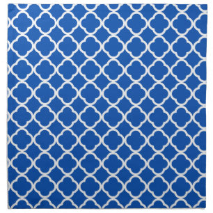 Cobalt Blue Quatrefoil Napkin