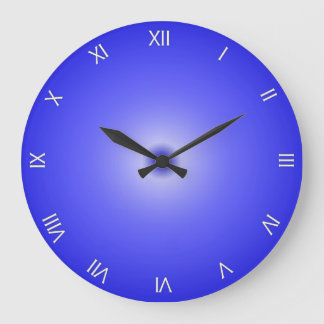 Cobalt Blue Roman Numerals Large Clock