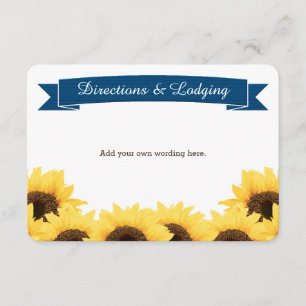 COBALT BLUE RUSTIC SUNFLOWER ENCLOSURE INSERT