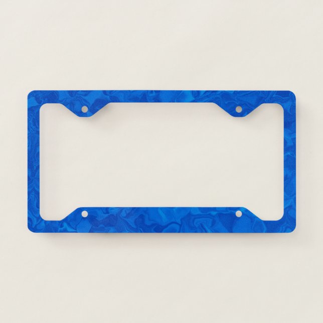 Cobalt Blue Satin License Plate Frame (Front)