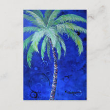 Cobalt Blue Scottsdale Palm Flat Card/ Invitation