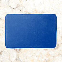 Cobalt Blue Solid Color Bath Mat