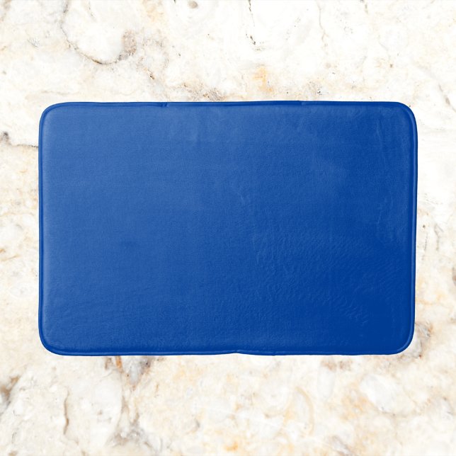 Cobalt Blue Solid Color Bath Mat (Creator Uploaded)