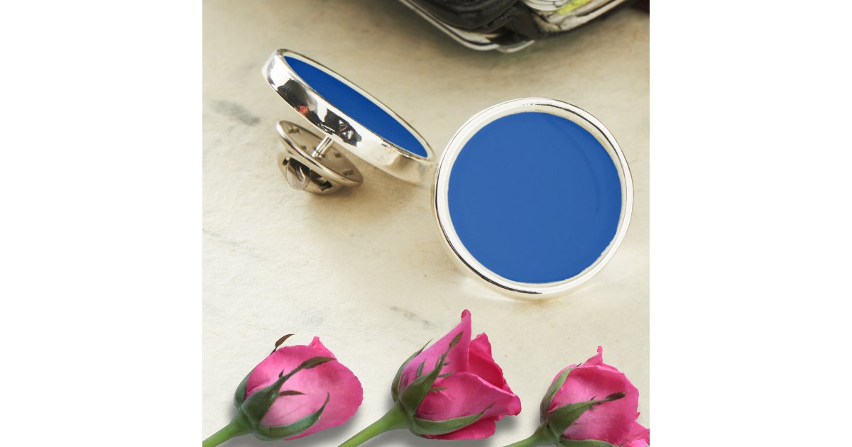 Cobalt Blue Solid Color | Classic | Elegant Lapel Pin | Zazzle