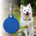 Cobalt Blue Solid Color | Classic | Elegant Pet ID Tag<br><div class="desc">Cobalt Blue Solid Color | Classic | Elegant | Trendy | Stylish | Gift</div>