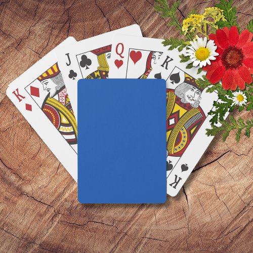 Cobalt Blue Solid Color  Classic  Elegant Poker Cards