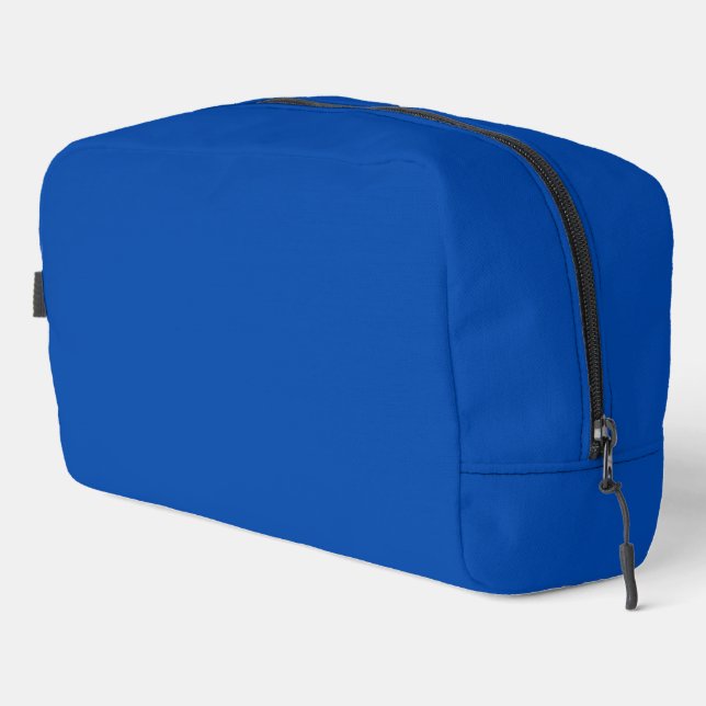 Cobalt Blue Solid Color Dopp Kit (Right Corner)
