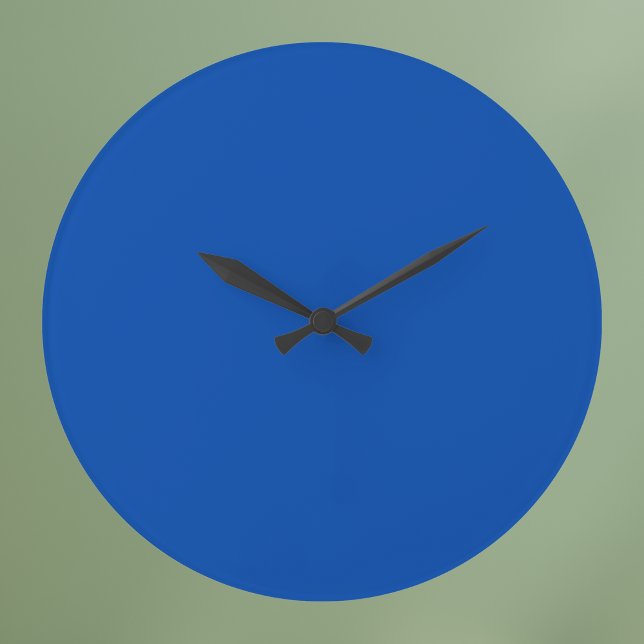 Cobalt Blue Solid Color Large Clock (Creator Uploaded)