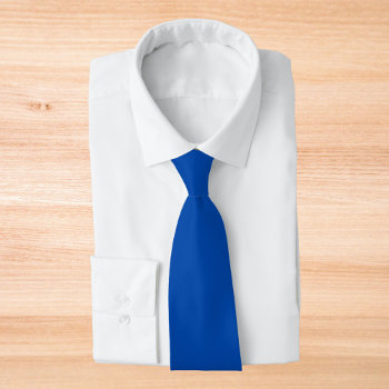 Cobalt Blue Solid Color Neck Tie by AmazingStuff01 at Zazzle