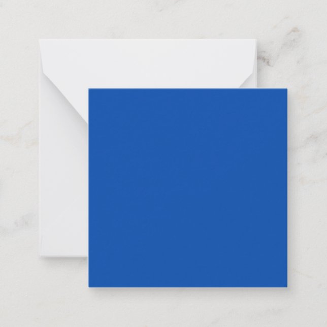 Cobalt Blue Solid Color Note Card (Front)