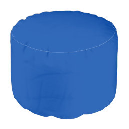 Cobalt Blue Solid Color Pouf