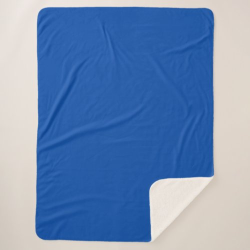 Cobalt Blue Solid Color Sherpa Blanket