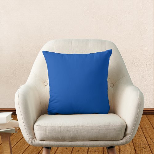 Cobalt Blue Solid Color Throw Pillow