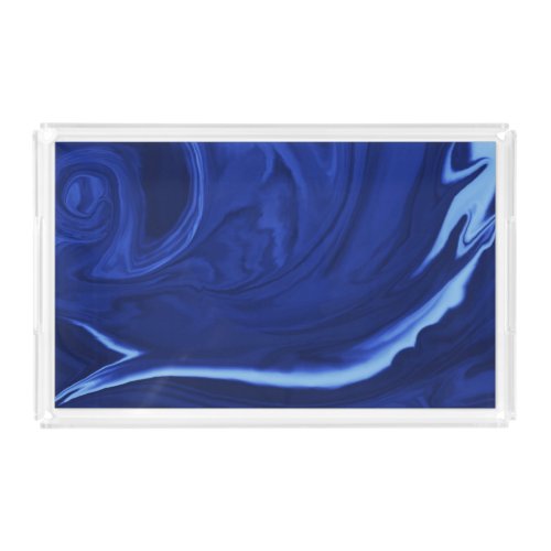 Cobalt Blue stone and talisman Acrylic Tray