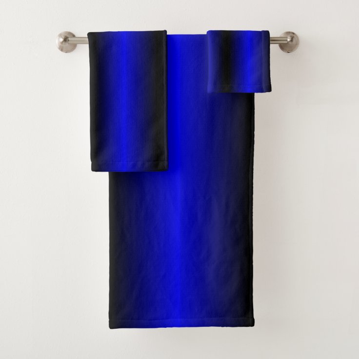 Cobalt Blue Stripe Bath Towel Set Zazzle