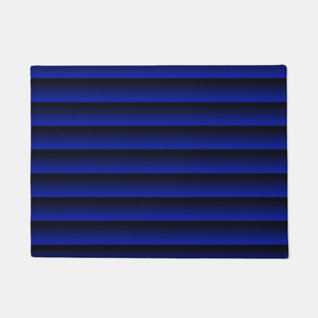 Cobalt Blue Stripe Doormat (Front)