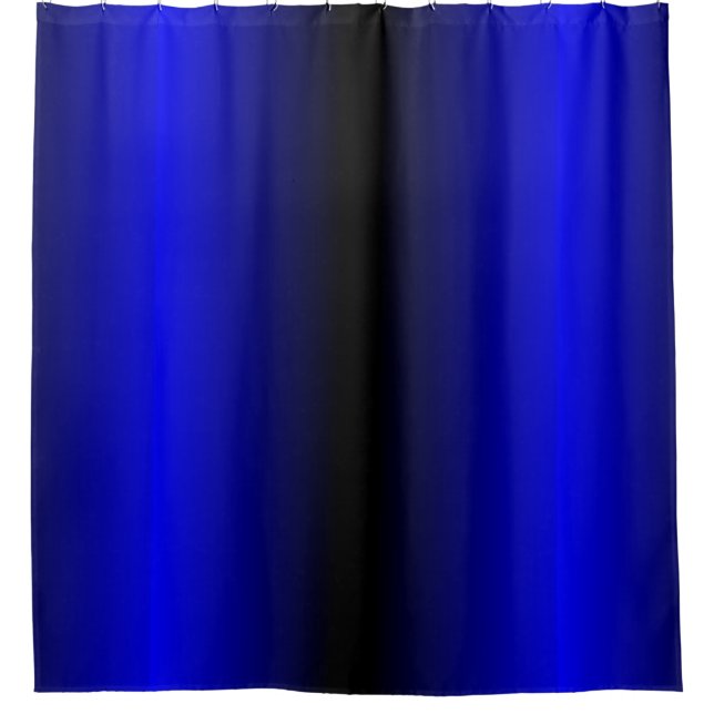 Cobalt Blue Stripe Shower Curtain (Front)