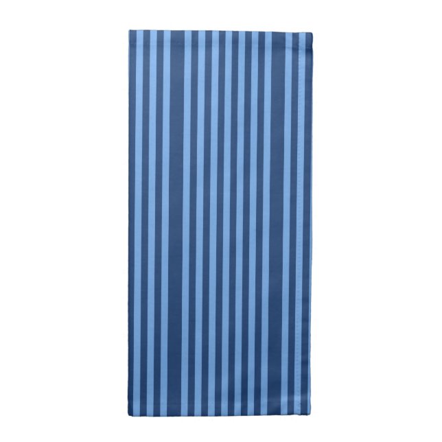 Cobalt Blue Stripes Cloth Napkins (set of 4) (Half Fold)