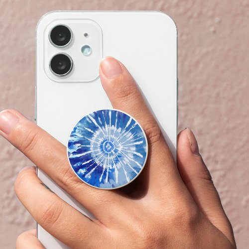 Cobalt Blue Tie Dye Swirl PopSocket