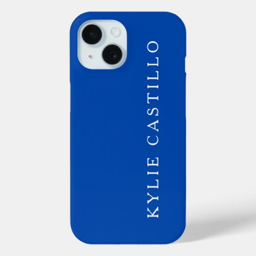 Cobalt Blue Unique Classical Professional iPhone 15 Case