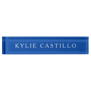 Cobalt Blue Unique Classical Professional Desk Name Plate