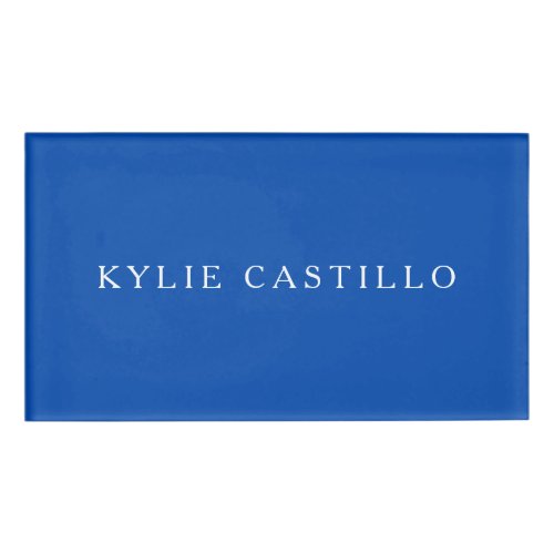 Cobalt Blue Unique Classical Professional Name Tag