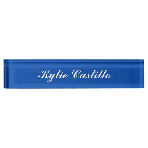 Cobalt Blue Unique Professional Calligraphy Name Desk Name Plate