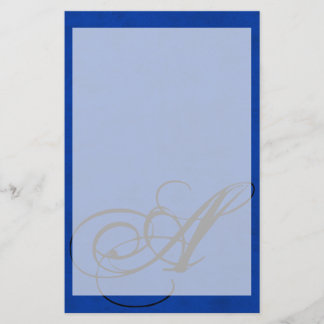 Cobalt Blue Velvet Personalized Home Casino Stationery
