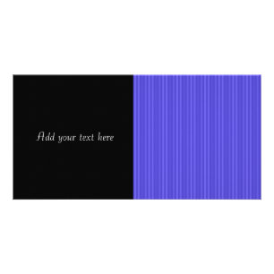 Cobalt Blue Vertical Stripes Pattern Card