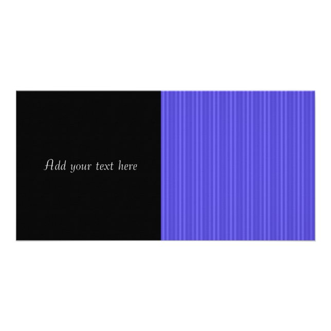 Cobalt Blue Vertical Stripes Pattern Card (Front)