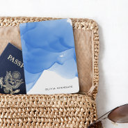 Cobalt Blue Watercolor Personalized Passport Holder at Zazzle