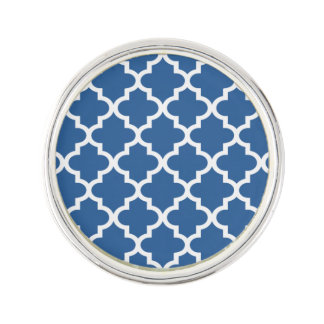 Cobalt Bright Blue Moroccan Tile Trellis Pin