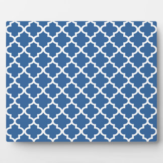 Cobalt Bright Blue Moroccan Tile Trellis Plaque