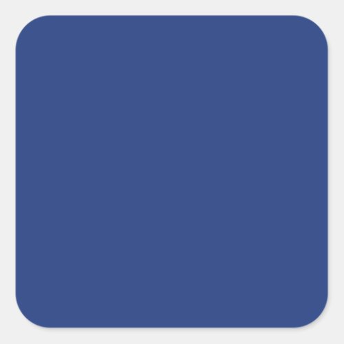 Cobalt Dark Blue Solid Trend Color Background Square Sticker