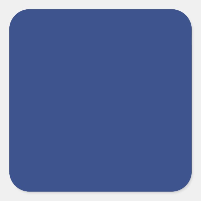 Cobalt Dark Blue Solid Trend Color Background Square Sticker (Front)