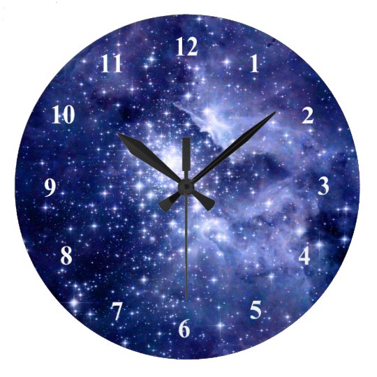 Cobalt Dreams Stars Galaxies Space Universe Large Clock ...