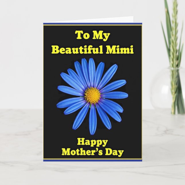 Cobalt Floral Mothers Day Card (Front)