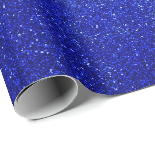 Cobalt Glitter Blue Wrapping Paper