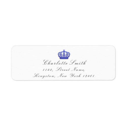Cobalt Glitter RSVP Crown Princess Bridal White Label