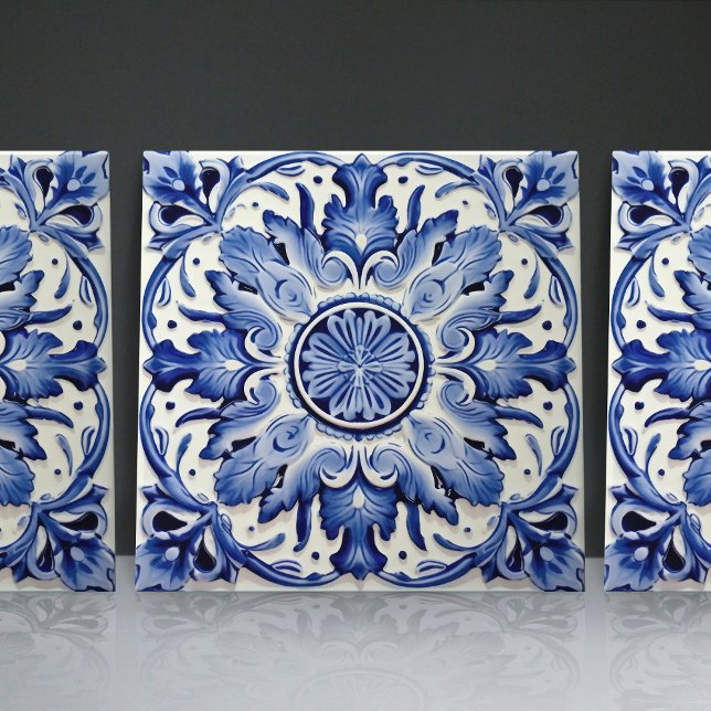 Cobalt Iberian Tiles Artistic Portugal Azulejo (Creator Uploaded)