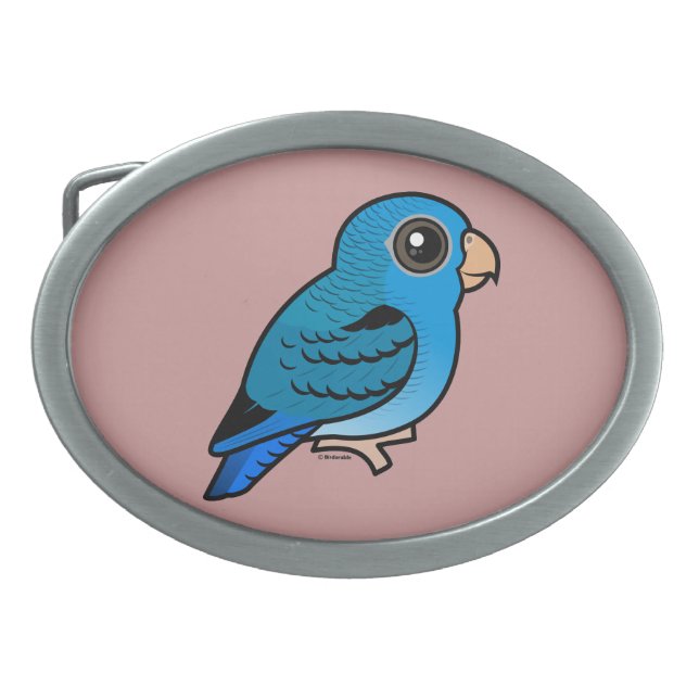 Cobalt Linnie Oval Belt Buckle (Front)