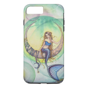 Cobalt Moon Watercolor Mermaid Art Illustration iPhone 8 Plus/7 Plus Case