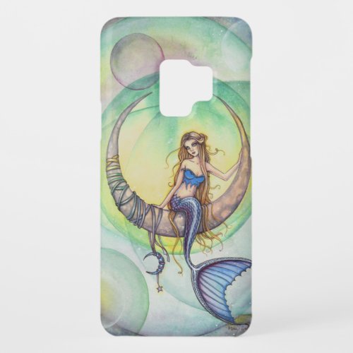 Cobalt Moon Watercolor Mermaid Art Illustration Case_Mate Samsung Galaxy S9 Case
