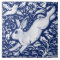Cobalt Navy Blue Rabbit Bird Dedham Delft Morris 