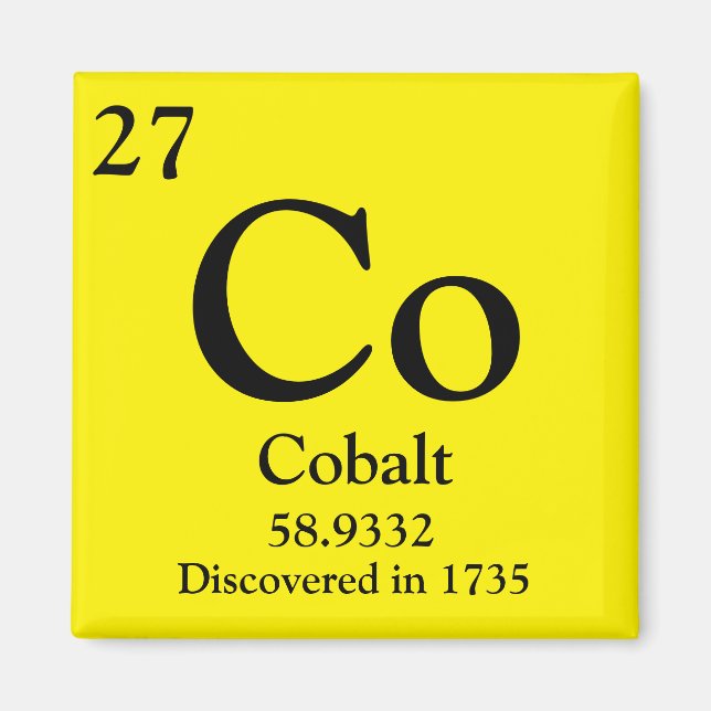 Cobalt Periodic Table Magnet (Front)