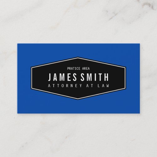 Cobalt Retro Elegant Attorney Business Card