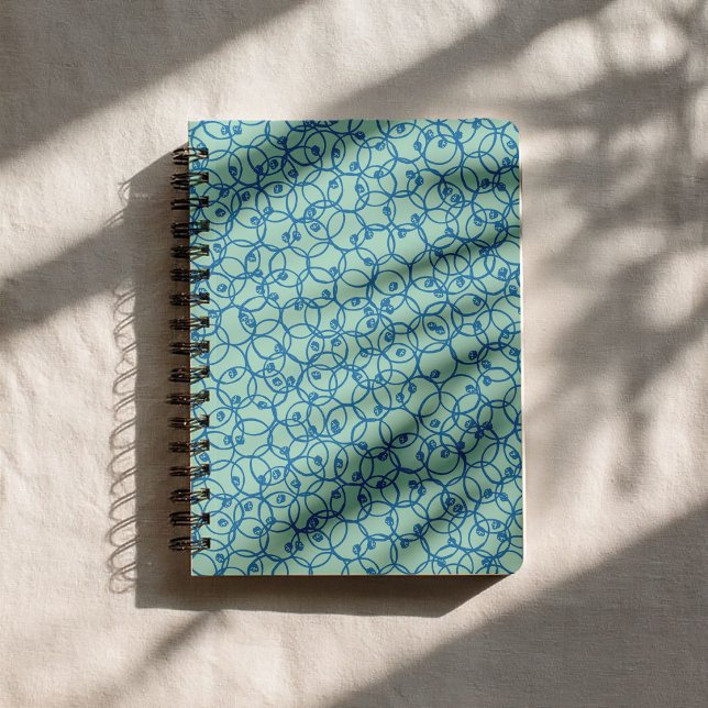Cobalt Scribble Rings – minimal modern Pattern Notebook (Creator Uploaded)