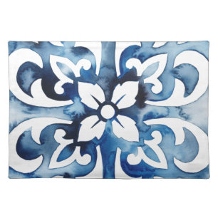 Cobalt Tile II Cloth Placemat