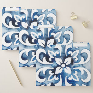Cobalt Tile II File Folder